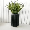 Ver imagem 4 de Vaso Preto Fosco Moderno P/ Mesa Lateral Aparador C/ Planta