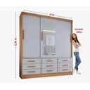Ver imagem 2 de Guarda Roupa Meridian 3 Portas Cinamomo/Off D Doro Móveis