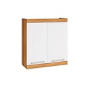 Ver imagem 1 de Armário Aéreo Cozinha Modulado Burguesa C/ 2 Portas Freijó/branco - Nesher