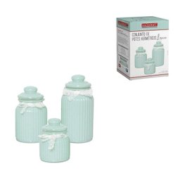 Pote hermético lace para armazenar alimentos com 3 peças - 4