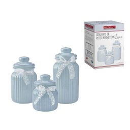 Pote hermetico lace com 3 peças para alimentos - 4
