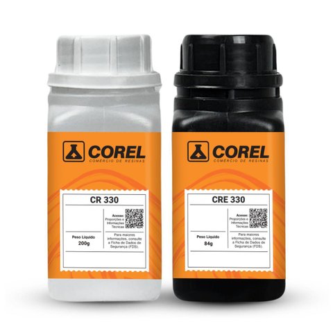 Kit Resina Epóxi e Endurecedor Cr 330 de Baixa Viscosidade e Alta Espessura (200 G + 84 G) para Cabo