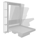 Ver mais imagens de Cama Retratil De Parede Solteiro CM8013 Branco Tecno Mobili