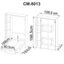 Ver imagem 4 de Cama Retratil De Parede Solteiro CM8013 Branco Tecno Mobili