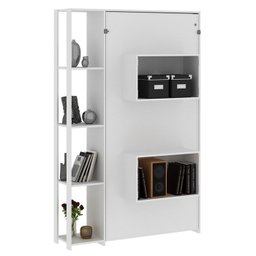 Cama Retratil De Parede Solteiro CM8013 Branco Tecno Mobili - 9