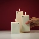 Ver imagem 2 de Trio de Velas Decorativas Quadradas Grandes para Lanternas