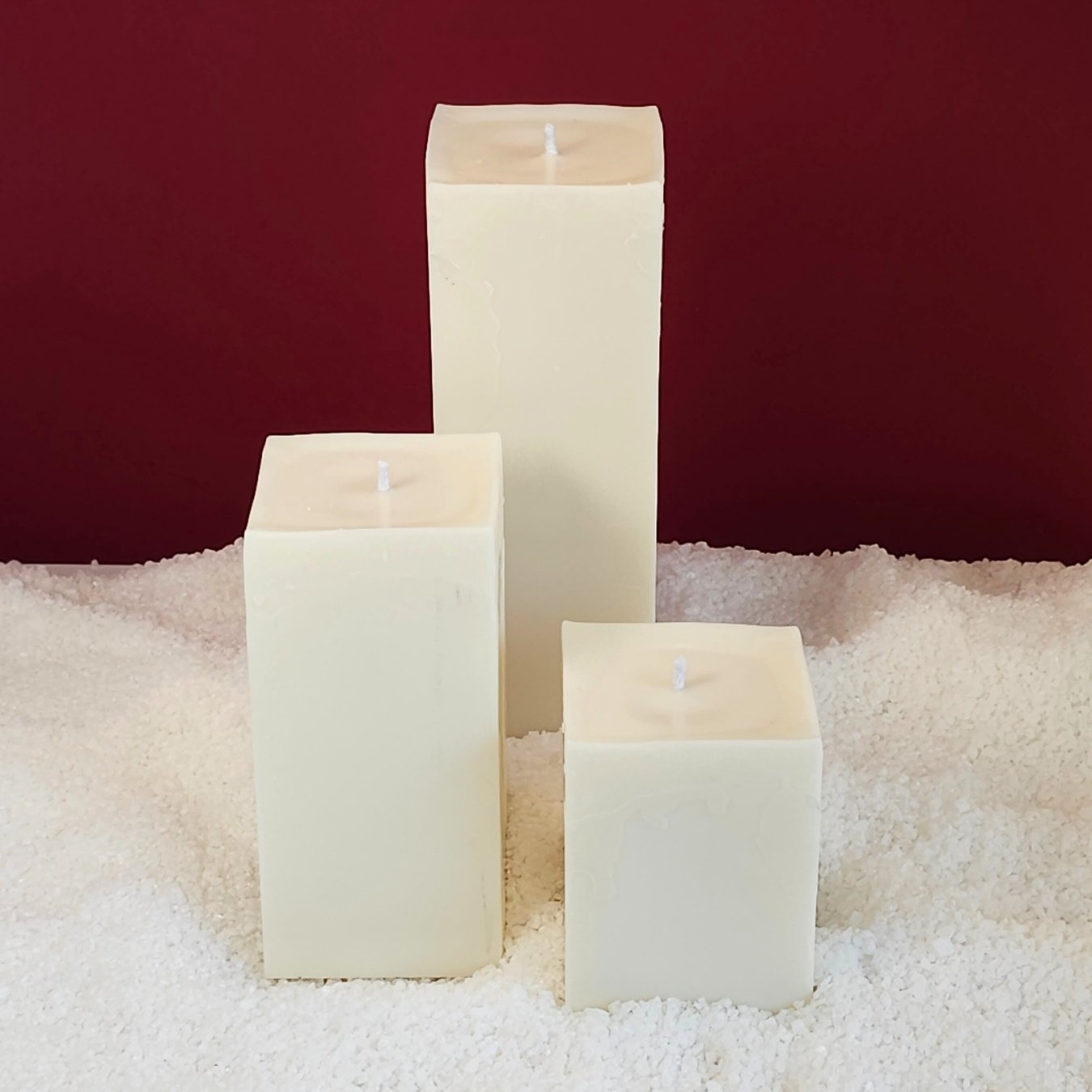 Trio de Velas Decorativas Quadradas Grandes para Lanternas - 6