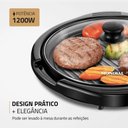 Ver imagem 4 de Grill Redondo Mondial Smart Grill com Revestimento Antiaderente 1200w Preto 220v - G-04