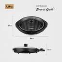 Ver imagem 7 de Grill Redondo Mondial Smart Grill com Revestimento Antiaderente 1200w Preto 220v - G-04