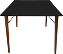 Ver imagem 1 de Mesa Jantar Quadrada 90cm MDF Preto Pé Palito + Suporte V