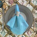 Ver imagem 1 de Kit 30 Guardanapo em Jacquard Azul Claro 40x40cm - Atacado
