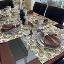 Ver imagem 3 de Kit 30 Guardanapo em Jacquard Marrom 40x40cm - Atacado