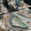 Ver imagem 2 de Kit 30 Guardanapo em Jacquard Tiffany e Dourado 40x40cm - Atacado