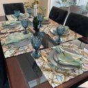 Ver imagem 3 de Kit 30 Guardanapo em Jacquard Tiffany e Dourado 40x40cm - Atacado