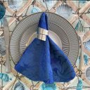 Ver imagem 1 de Kit 50 Guardanapos em Jacquard Azul Royal 40x40cm - Atacado