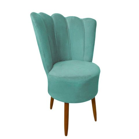Cadeira Poltrona Decorativa Pétala Veludo Luxo Premium Pés Retrô Palito Sala e Quarto Tiffany