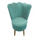 Ver imagem 2 de Cadeira Poltrona Decorativa Pétala Veludo Luxo Premium Pés Retrô Palito Sala e Quarto Tiffany