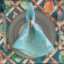 Ver imagem 1 de Kit 50 Guardanapos em Jacquard Azul Bebê 40x40cm - Atacado