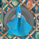 Ver imagem 1 de Kit 30 Guardanapo em Jacquard Azul Turquesa 40x40cm - Atacado