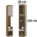 Ver imagem 7 de Conjunto Quarto Queen Base Box e Colchão 7 Peças 8 Portas 4 Gavetas Paris Eucamóveis