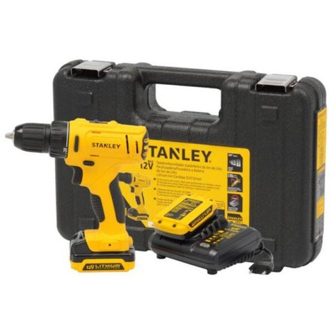 Furadeira Parafusadeira 3/8 pol. (10mm) 02 Baterias 12V SCD121S2K-BR Bivolt Stanley Stanley
