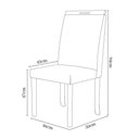 Ver imagem 4 de Kit com 4 Cadeiras Sara Madeira Maciça Estofadas para Mesa de Jantar Veludo Chumbo 109