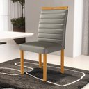 Ver imagem 2 de Kit com 4 Cadeiras Sara Madeira Maciça Estofadas para Mesa de Jantar Veludo Chumbo 109