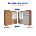 Ver imagem 5 de Guarda-Roupa Casal 2 Portas de Correr e 6 Gavetas com Espelho 100% MDF Cinamomo Off-White Coliseu