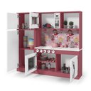 Ver mais imagens de Cozinha Infantil Completa C/ Microondas Forno Fogão e Refrigerador Helena Branco e Rosa