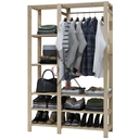 Ver imagem 3 de Arara Dupla Organizadora 6 Prateleitas Sapateira Rustica