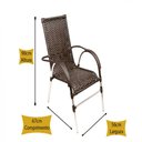 Ver imagem 3 de Jogo 4 Cadeiras e Mesa para Área e Jardim Trama Original Tabaco