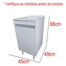 Tanque de Lavar Roupa de Fibra 20l com Suporte para Torneira de Bancada Tanque:branco - 2