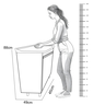 Tanque de Lavar Roupa de Fibra 20l com Suporte para Torneira de Bancada Tanque:branco - 6
