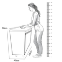 Ver imagem 6 de Tanque de Lavar Roupa de Fibra 20l com Suporte para Torneira de Bancada Tanque:branco