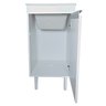 Tanque de Lavar Roupa de Fibra 20l com Suporte para Torneira de Bancada Tanque:branco - 5