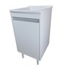 Tanque de Lavar Roupa de Fibra 20l com Suporte para Torneira de Bancada Tanque:branco - 1