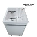 Ver imagem 4 de Tanque de Lavar Roupa de Fibra 20l com Suporte para Torneira de Bancada Tanque:branco