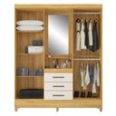 Ver imagem 2 de Guarda Roupa Casal Capelinha Pérsia Cinamon Touch Off White – Demóbile