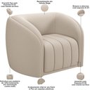 Ver imagem 5 de Kit Sofá 4 Lugares para Sala 292cm com 02 Poltronas Lazio M03 Veludo Bege - Lyam Decor