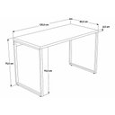 Ver imagem 2 de Mesa Office 120X60X75Cm Nogal / Est.Preta Nogal / Est.Preta