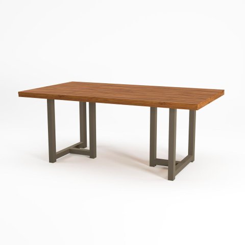 Mesa Área Externa Domman Alumínio Bege 180cm