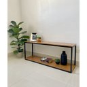 Ver imagem 1 de Aparador para sala estilo industrial balcão para sofá rack decorativo com prateleiras