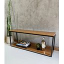 Ver imagem 5 de Aparador para sala estilo industrial balcão para sofá rack decorativo com prateleiras