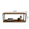 Aparador para sala estilo industrial balcão para sofá rack decorativo com prateleiras - 7