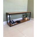 Ver imagem 4 de Aparador para sala estilo industrial balcão para sofá rack decorativo com prateleiras