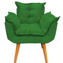 Ver imagem 5 de Kit 3 Poltronas Decorativa Alice Pé Trapézio 30cm Castanho - Suede