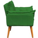 Ver imagem 4 de Kit 3 Poltronas Decorativa Alice Pé Trapézio 30cm Castanho - Suede