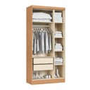 Ver imagem 5 de Guarda-Roupa Modulado 3 Portas 2 Gavetas Infinity Marrom/Cedro/Branco Line