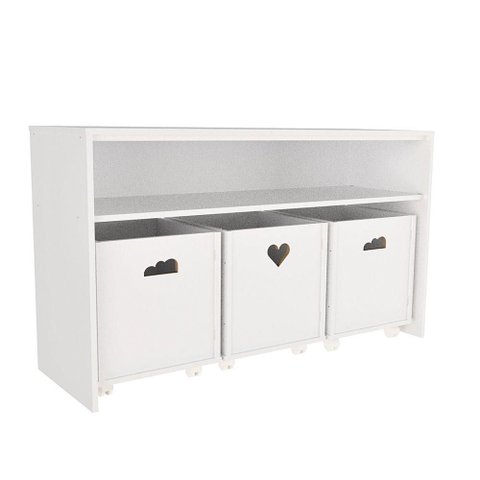 Rack Organizadores Infantil Matilda MDF 119cm Branco Woodcore