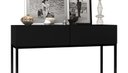 Ver imagem 5 de Aparador Buffet Pequeno Eros 90cm Preto Estilo Retro com Gavetas Pés de Ferro Decoração Moderna